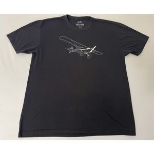 KUIU T Shirt Men XL Black Ultralight Hunting Graphic Tee Airplane